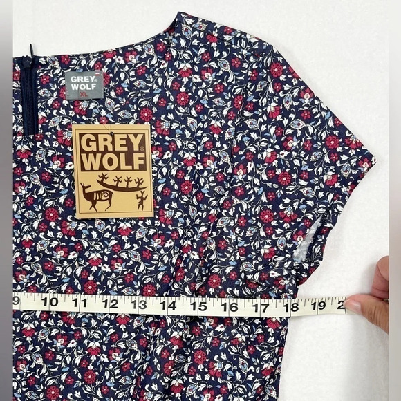 GREY WOLF Women’s Short Sleeve Fit & Flare European Polish Brand‎ Navy Floral 10 - Picture 13 of 13